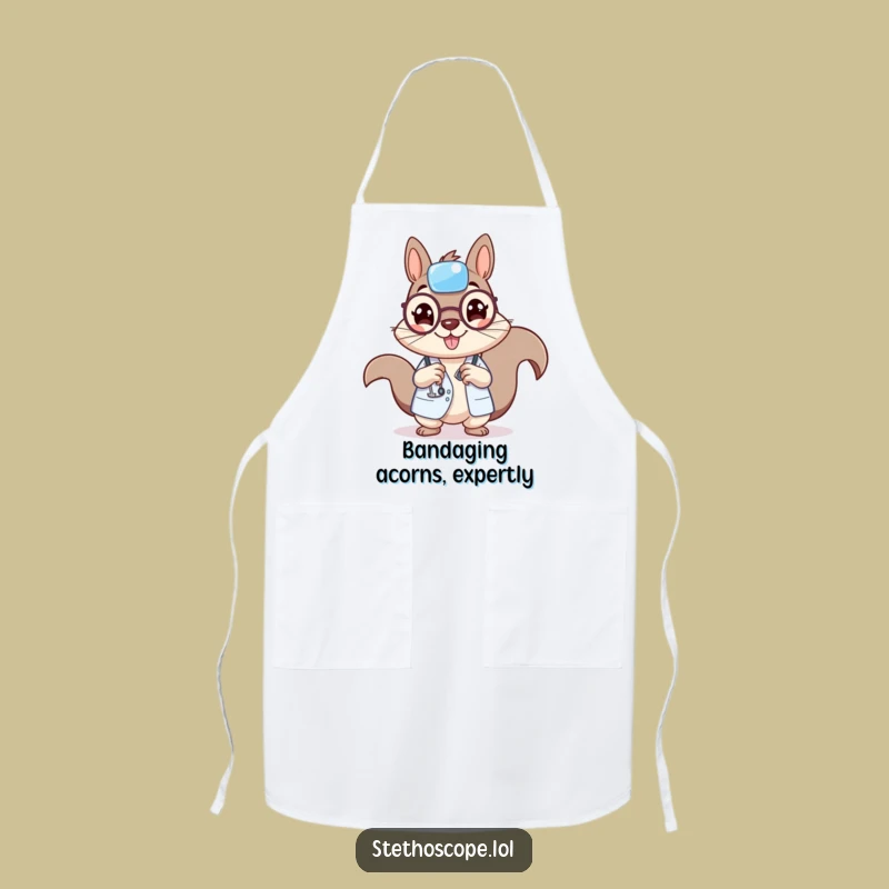 Funny Squirrel Doctor Apron: Cheerful Chef's Helper, a Practical Funny Gift
