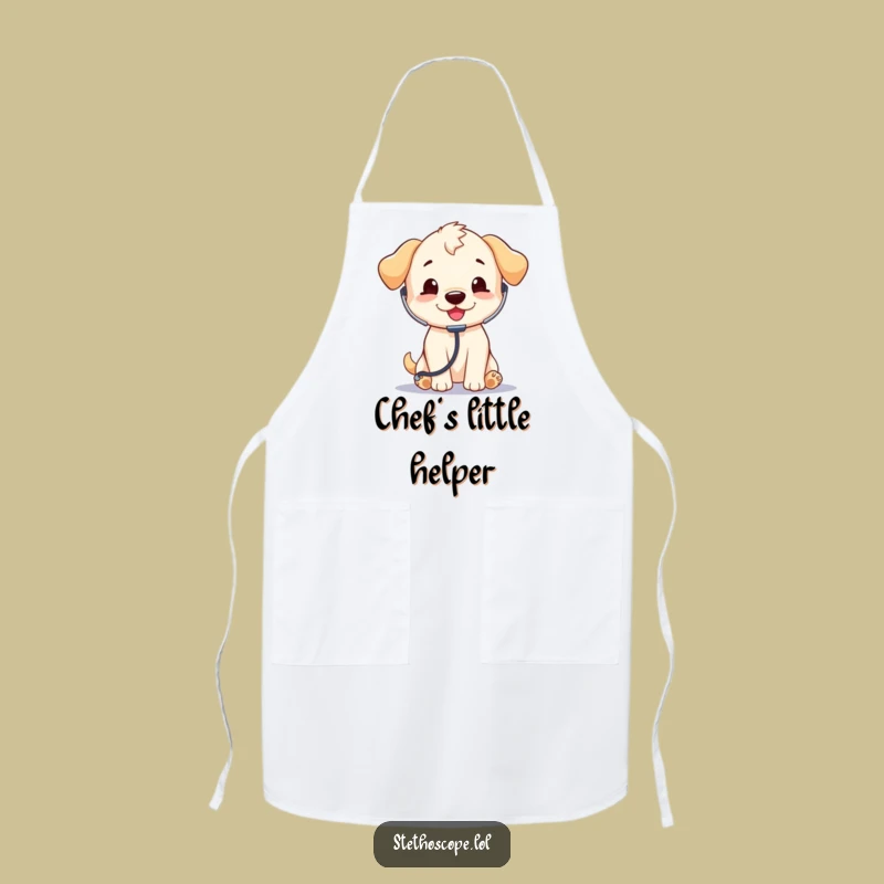 Funny Puppy Doctor Apron: Cook with Canine Cheer