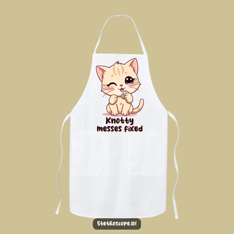 Funny Kitten Doctor Apron: Cook with Feline Flair