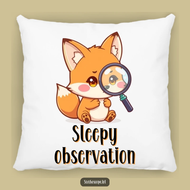 Funny Fox Magnifier Pillow: Cozy Comfort and Perfect Funny Gift