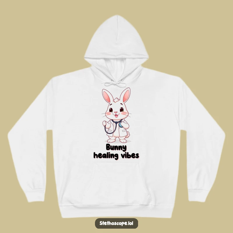 Funny Rabbit Doctor Stethoscope Hoodie - Cozy Medical Humor Gift