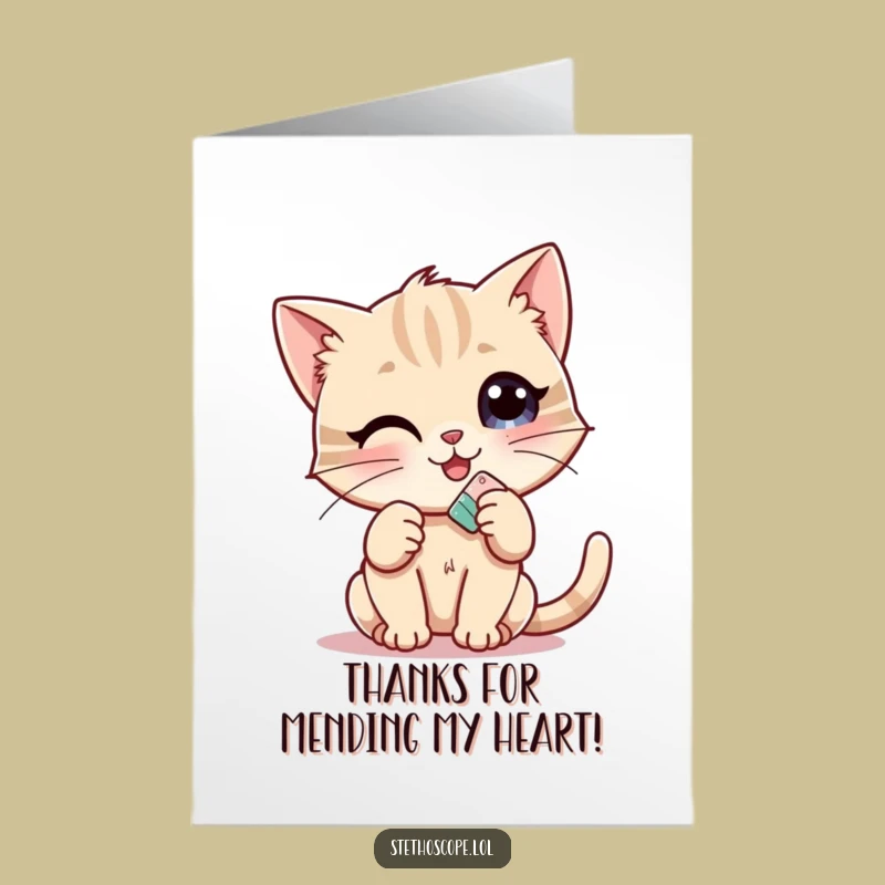 Free Printable Thank You Card: Funny Kitten Helper, Kind Thanks Greeting