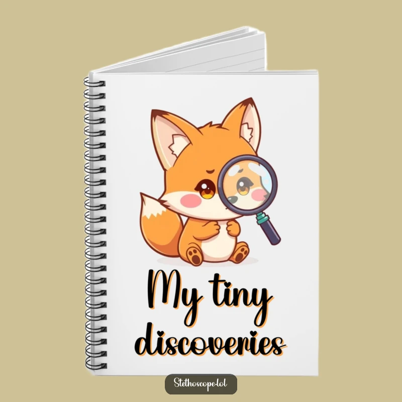 Funny Fox Magnifier Notebook: Jot Down Mysteries and Perfect Funny Gift