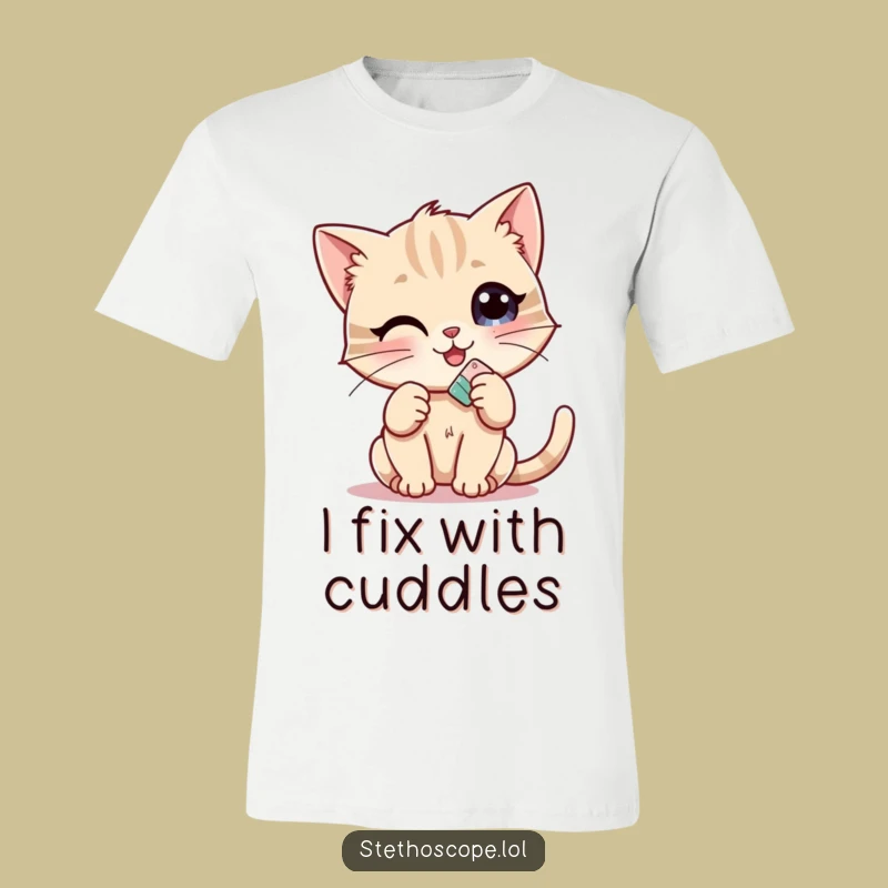 Funny Kitten Doctor T-Shirt: Hilarious Cat Healer Tee