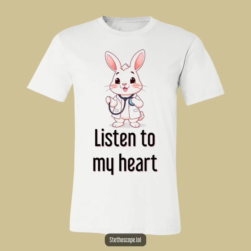 Funny Rabbit Doctor Stethoscope T-Shirt - Medical Humor Gift