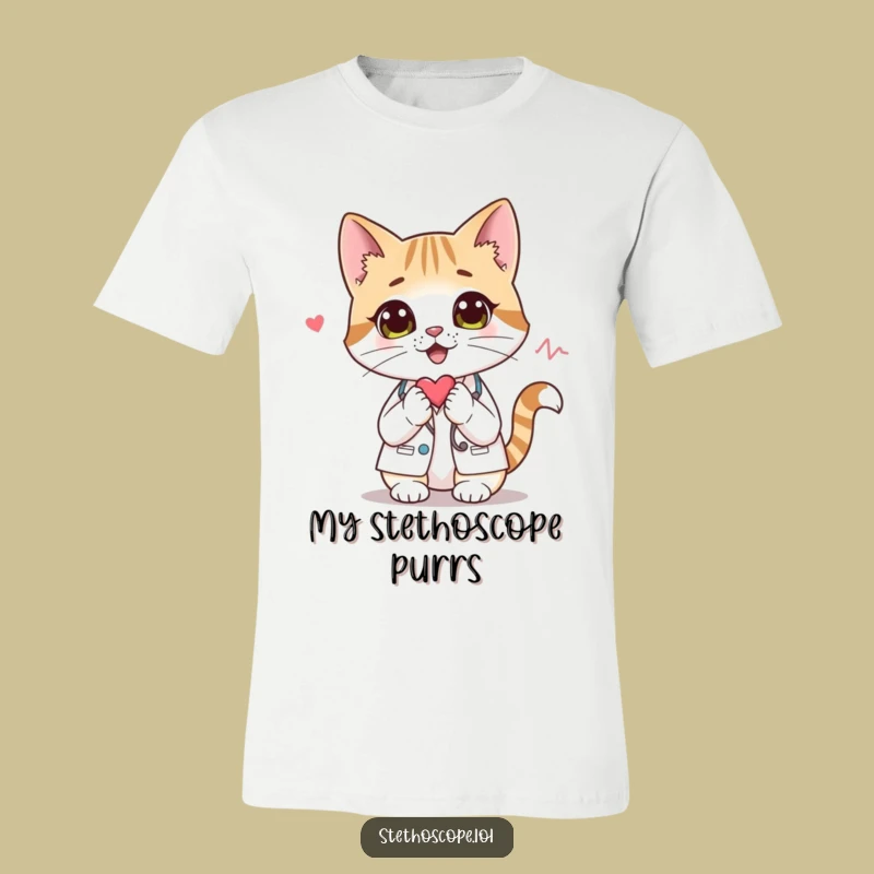 Funny Cat Doctor T-Shirt: Curious Feline Listeners Tee, an Amazing Funny Gift