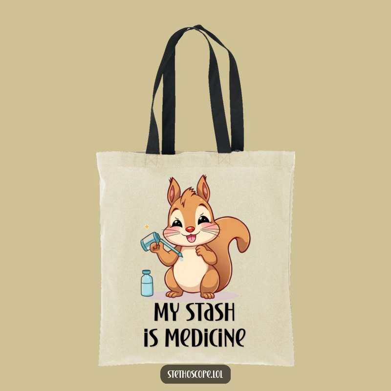 Funny Squirrel Doctor Tote Bag: Carry Your Essentials with Humor